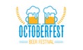 Oktoberfest flyer, banner. Beer festival logo, concept design