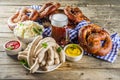 Oktoberfest food and beer Royalty Free Stock Photo