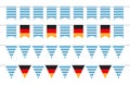 Oktoberfest garlands. Oktoberfest bunting flags. Bavarian and german banners vector set Royalty Free Stock Photo