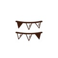 Oktoberfest garlands hanging celebration isolated icon