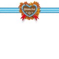 Oktoberfest Gingerbread Heart Foliage Ribbon