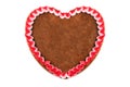 Oktoberfest 2018 Gingerbread heart with white isolated background