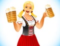 Oktoberfest Girl Beer Glass Germany Holiday