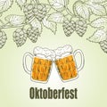 Oktoberfest greeting card design.