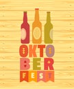 Oktoberfest hand drawn flat color vector lettering