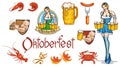 Oktoberfest hand drawn lettering, festival, oktoberfest lettering for logotype, flyer, posters, card, label, postcard, badge, bann