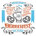 Oktoberfest hand drawn set