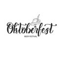 Oktoberfest hand made lettering. Beer festival 2020. Sketch. Oktoberfest print design for menu, Royalty Free Stock Photo