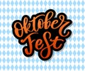 Oktoberfest handwritten lettering. Oktoberfest typography vector design for greeting cards and poster. Beer Festival vector banner