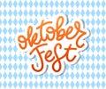 Oktoberfest handwritten lettering. Oktoberfest typography vector design for greeting cards and poster. Beer Festival vector banner