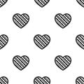 Oktoberfest heart icon in black style isolated on white background. Oktoberfest pattern stock vector illustration.