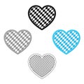 Oktoberfest heart icon in cartoon,black style isolated on white background. Oktoberfest symbol stock vector illustration