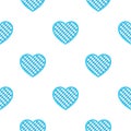 Oktoberfest heart icon in cartoon style isolated on white background. Oktoberfest pattern stock vector illustration.