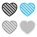 Oktoberfest heart icon in cartoon style isolated on white background. Oktoberfest symbol stock vector illustration.