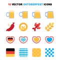 Oktoberfest icons set