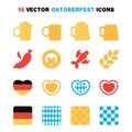 Oktoberfest icons set