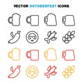 Oktoberfest icons set