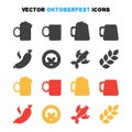 Oktoberfest icons set