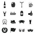 Oktoberfest icons set, simple style