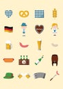 oktoberfest icons. Vector illustration decorative design Royalty Free Stock Photo