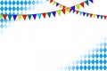 Oktoberfest illustration - colorful festival flags Royalty Free Stock Photo