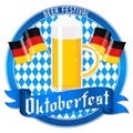 Oktoberfest illustration - beer, German flags