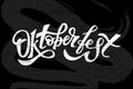 Oktoberfest lettering Calligraphy Brush Text Holiday Sticker