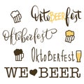 Oktoberfest lettering for famous beer festival in Germany. October Fest Card