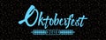 Oktoberfest lettering logo on black background.