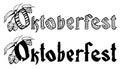 Oktoberfest lettering text for greeting card