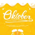 Oktoberfest lettering vector concept illustration