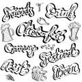 Oktoberfest Letterings and Symbols. Perfect use as stickers Royalty Free Stock Photo