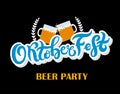 Oktoberfest. Logo for Beer Festival in Bavaria.