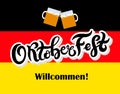 Oktoberfest. Logo for Beer Festival in Bavaria.