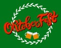 Oktoberfest. Logo for Beer Festival in Bavaria.