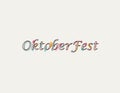 Oktoberfest logotype. Beer Festival vector banner. Illustration of Bavarian festival design on textured background with floral wre