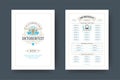 Oktoberfest menu vintage typography template with cover beer festival celebration and label design vector illustration Royalty Free Stock Photo