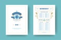 Oktoberfest menu vintage typography template with cover beer festival celebration and label design vector illustration Royalty Free Stock Photo