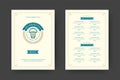 Oktoberfest menu vintage typography template with cover beer festival celebration and label design vector illustration Royalty Free Stock Photo