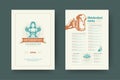 Oktoberfest menu vintage typography template with cover beer festival celebration and label design vector illustration Royalty Free Stock Photo