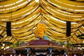 Oktoberfest, Munich, Germany, yellow tent roof background