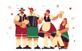 Oktoberfest or oktober beer festival, vector card