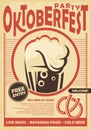 Oktoberfest party poster design invitation