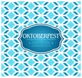 Oktoberfest pattern, Background texture and emblem with traditional bavarian colors