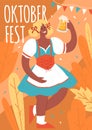 Oktoberfest poster. Beer Festival. Royalty Free Stock Photo