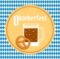 Oktoberfest poster with beer