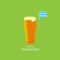 Oktoberfest poster. Beer with speech bubble and