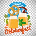 Oktoberfest poster on transparent background