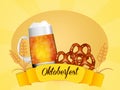 Oktoberfest pretzel and beer