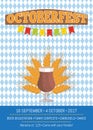 Oktoberfest Promo Poster Vector Illustration.